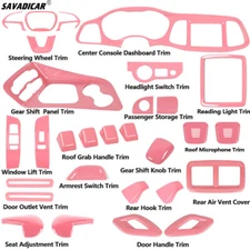 29x Pink Interior Full Set Decor Panel Cover Trim Kit for Dodge Challenger 2015+
