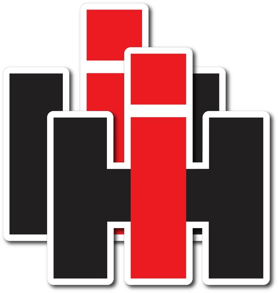 2X IH INTERNATIONAL HARVESTER CALCOMANÍA PEGATINA 3M HECHO EN EE. UU. CAMIÓN VENTANA COCHE TRACTOR Foto 2 de 4