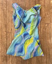 Multicolor One Piece Vintage Women s Swimsuit Size 14