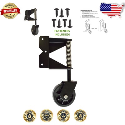 Versatile 4-Inch Swivel Gate Wheel - Black Stainless Steel for Smooth Movement