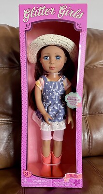 Glitter Girls Doll by Battat - Hallie 14-inch Poseable Fashion Doll NEW
