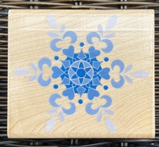 NEW RUBBER STAMPEDE CHRISTMAS WINTER SNOWFLAKE WOOD MOUNT RUBBER STAMPS