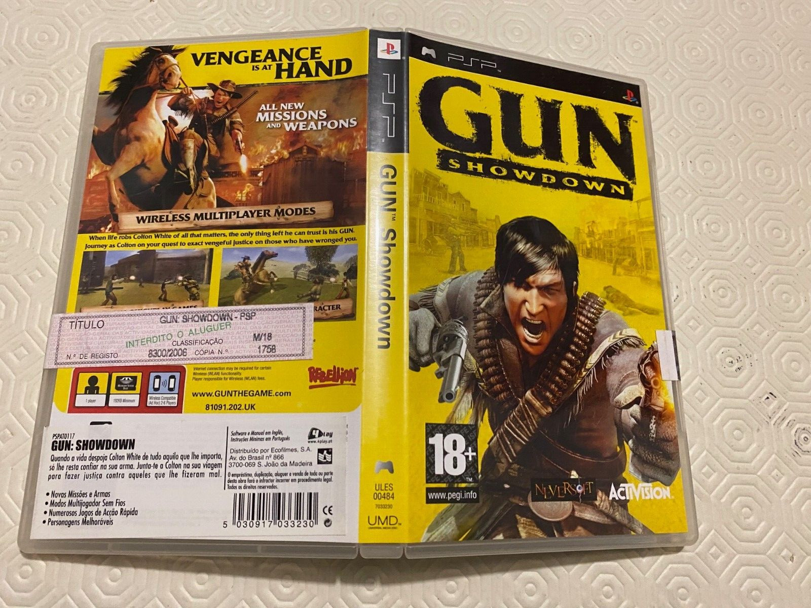 GUN SHOWDOWN REGION FREE Sony PSP English CIB