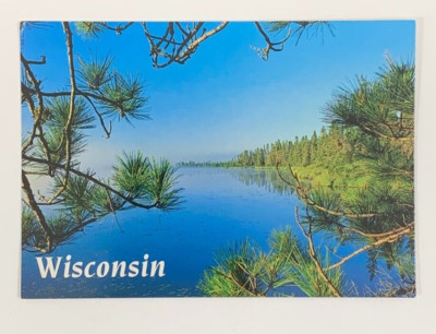 Tranquil Lake in Wisconsins Northern Country Postcard Unposted