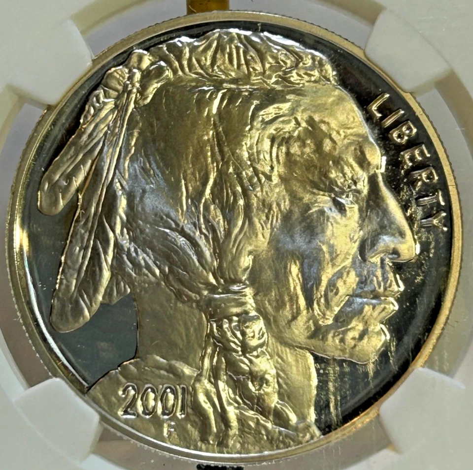 2001 P American Buffalo Commemorative Silver Dollar NGC PR69 Ultra Cameo - Image 3 of 4