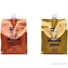 Kumano oil horse oil shampoo 1000ml  horse oil conditioner 1000ml refill Japan