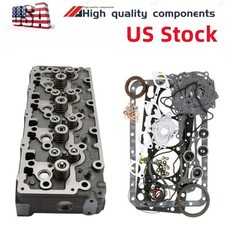 12v Cylinder Head W/gasket Set For Kubota V3300 Engine M6800 M8200 M9000 Tractor