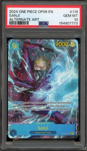 One Piece CCG Sanji Alternate Art OP06-119 PSA 10 Gem Mint