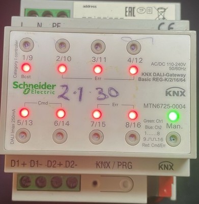 SCHNEIDER ELECTRIC MTN6725-0004 KNX DALI-GATEAWAY BASIC REG-K/2/16/64-