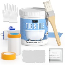DWIL Tile Paint, Tub and Refinishing 16.5 Ounce Pack of 1 , Light Grey
