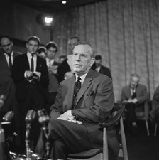 Lester B Pearson the new Prime Minister of Canada holds a press co- Old Photo