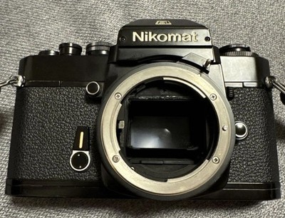 Nikon Nikomat EL 35mm Film Camera Body Working Shutter Advance Timer OK Japan