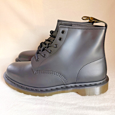 Dr Martens 101 Black Smooth EUR 48 UK 13 Glatleder Stiefeletten mit Goldnaht