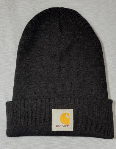 Carhartt A18-BLK 100% Acrylic Black Watch Hat Beanie Skull Cap Made In Canada