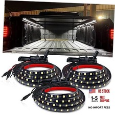 3Pcs 60 Inch Truck Bed Lights, Waterproof 12V LED Light Strip with 270 White