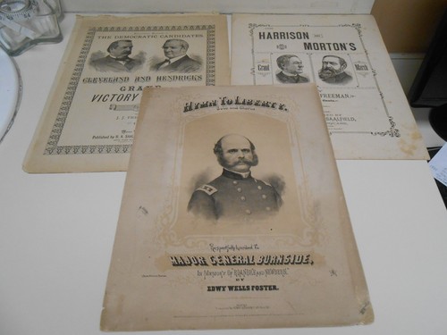 3 Rare Political/Civil War Sheet Music