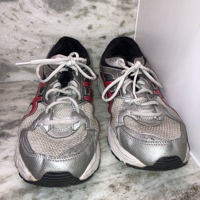 Asics GT 2150 T054N MENS Silver Red Lace Up Running Shoes Size 12 FAST SHIP