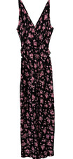 SHEIN Woman's Pink Black Floral Dress M