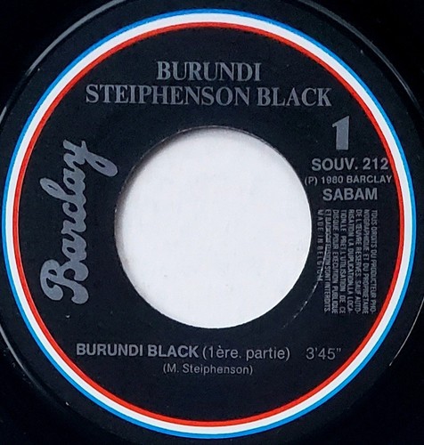 Burundi Steiphenson Black 45 Burundi Black - Great Afro Psych - HEAR - Imagen 2 de 2