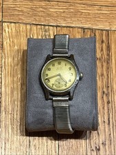 WWII German Military Kriegsmarine KM SELZA Stahl Boden Wrist Watch w/ Band