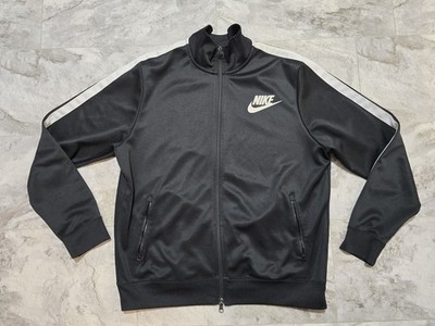 Nike Top Tribute Black Retro Track Jacket 544139-010 Mens Sz XL Full Zip 