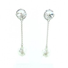 Excellent MIUMIU Pierce white Fake pearl Women 5JO562