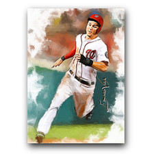 Trea Turner #3 Art Card Limited 19/50 Edward Vela Signed (Washington Nationals)