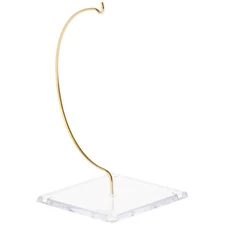 Plymor Wire Ornament Hanger with 3.25" Clear Acrylic Square Base, 5.5" H