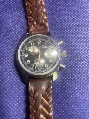 Vintage Chateau Tachy Miles Swiss Men s Chronograph Watch For Parts Or Repair