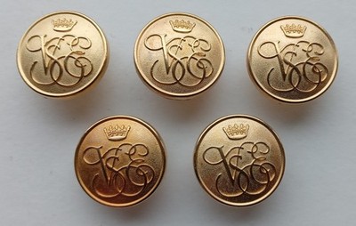 5 x Venedig Simplon Orient Schnellzug 20,3 mm vergoldete Uniformknöpfe