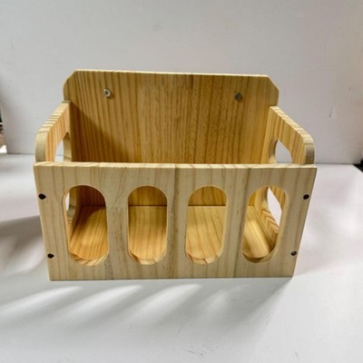 Rabbit Wooden Hay Rack Bunny Hay Dispenser for Small Pets Squirrel Hamsters