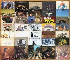 35 Vinyl LP Lot Rock- Doors, Stones, Pink Floyd, Dead, Dylan, Beatles, Queen VG+
