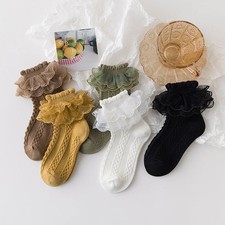 1-15Years Kids Socks For Girls Lace Tutu Baby Cotton Princess Children's