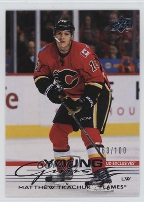 2025-26 Series 2 Retro Young Guns Achievement UD Exclusives Matthew Tkachuk 3d2