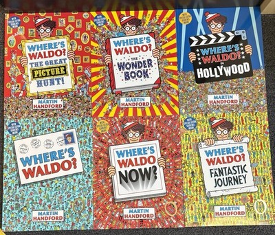 WHERE'S WALDO? THE SUPER SIX! MARTIN HANDFORD SIX BOOKS, A POSTER, AND A PUZZLE!