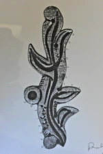 Paolo Soleri Signed Collage 1984 Original "Arcosanti Bestiary" Rare Soleri Art