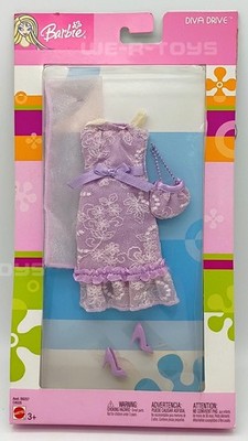 Barbie Fashion Set Diva Drive Lavender Dress 2004 Mattel B8257