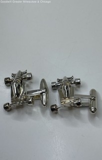 925 Sterling Race Car Cufflink 12.7g