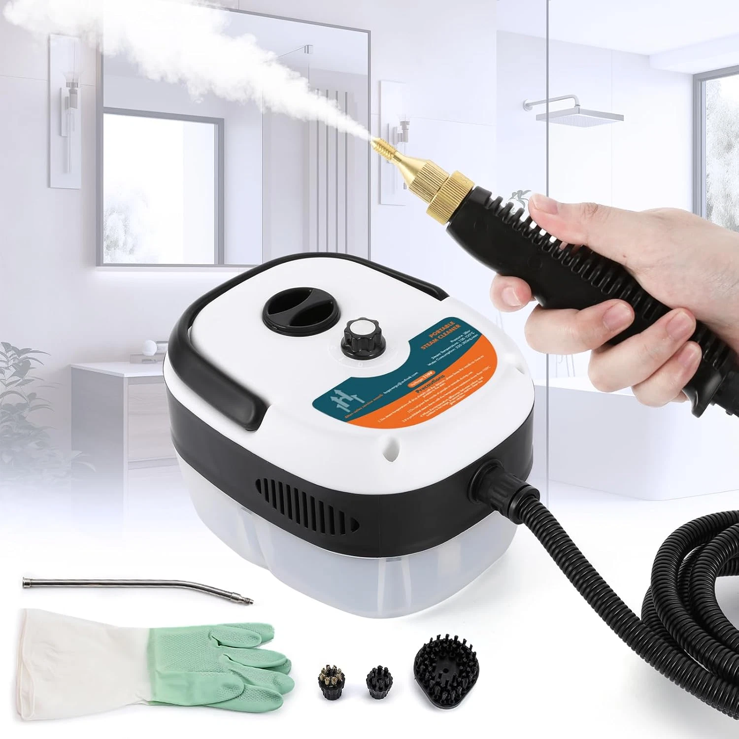 2500W Handheld Steam Cleaner, Pressurized Steam Cleaning Machine with 3 Brush He
Opens in a new wind