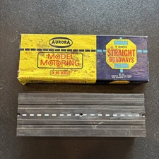 Aurora Model Motoring 9" Straight Roadways 1517 HO Scale Track 6 Pieces In Box