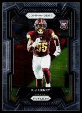 2023 Panini Prizm K.J. Henry #400 RC Rookie Washington Commanders