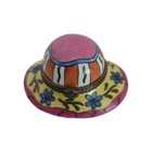 CBK,LTD-1997 Ceramic Hinged Small Colorful "HAT" Trinket Box 3"x2" Approximately — photo 1
