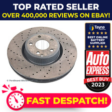 2x Brake Discs Pair Vented fits MERCEDES SL500 R231 4.7 Front 2012 on M278.927