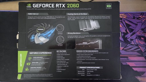 NVIDIA MSI GeForce RTX 2060 Ventus 12GB GDDR6 OC Graphics Card - Picture 3 of 4