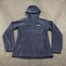 COLUMBIA Benton Springs Full Zip Fleece Hoodie Women's Size M Navy