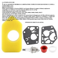 KIT MEMBRANA CARBURATORE DECESPUGLIATORE BRIGGS STRATTON CLASSIC SPRINT QUATTRO