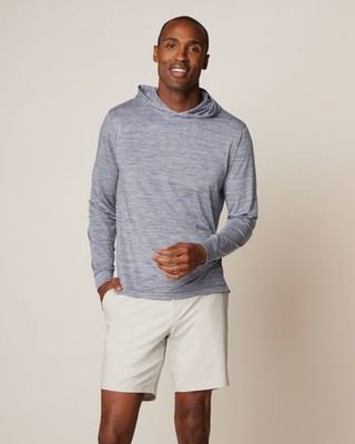 johnnie-O Talon Featherweight Performance Hoodie Mens Heathered Navy (7851720)