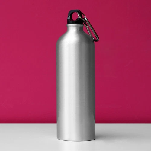 REUSABLE ALUMINUM BOTTLE GYM SPORT WATER BOTTLE CARABINER