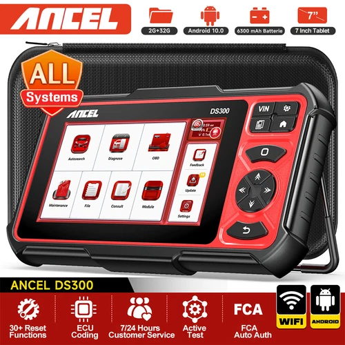 ANCEL DS300 Bluetooth OBD2 Scanner Bidirectional Car Diagnostic Tool ECU Coding - Imagen 1 de 15