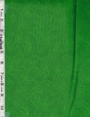 Just Color Green Swirl by Studio e Fabrics bty